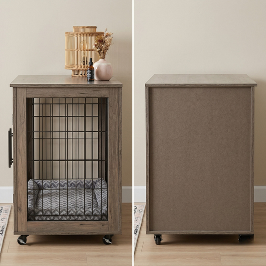 Premium Furniture-Style Pet Crate & Console Table قفص حيوانات أليفة بتصميم أثاث فاخر وطاولة جانبية